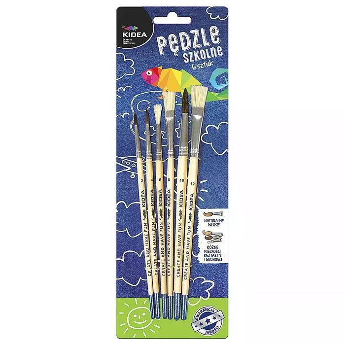 Pędzle Szkolne (6 Sztuk). Nowy Produkt