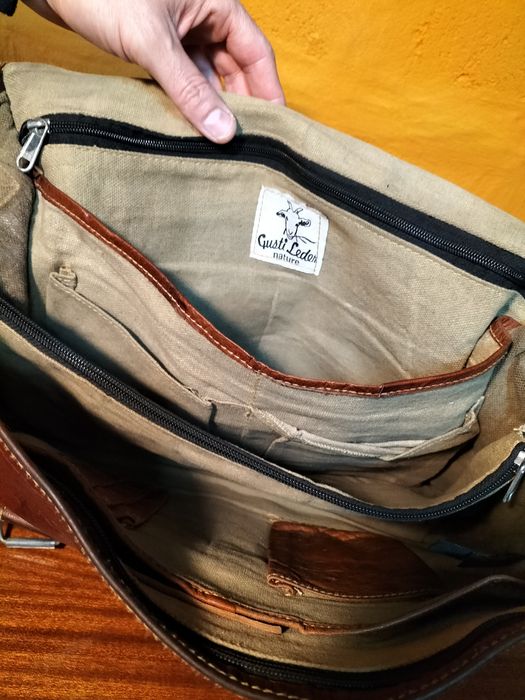 Saco em pele genuína natural (Gusti Ledar)