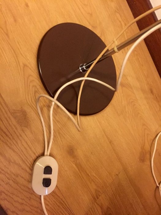 Candeeiro de pé duplo Optima castanho por Hans Due para Fog & Mørup