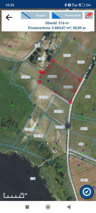 Działka Mazury, Węgorzewo z widokiem na jezioro, las Przerwanki