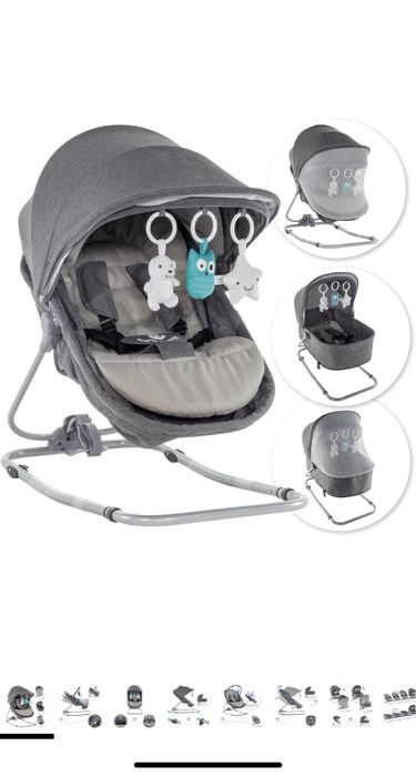 Espreguiçadeira Berço bebe cinzento