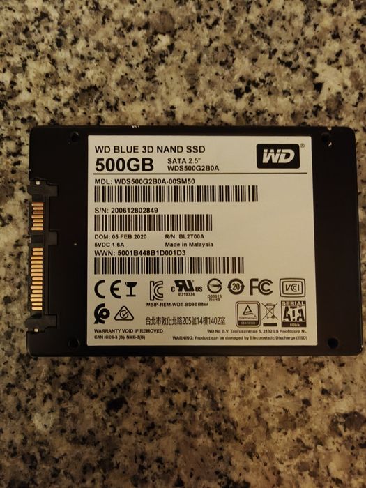 SSD WD Blue 500GB 2,5" SATA III – WDS500G2B0A
