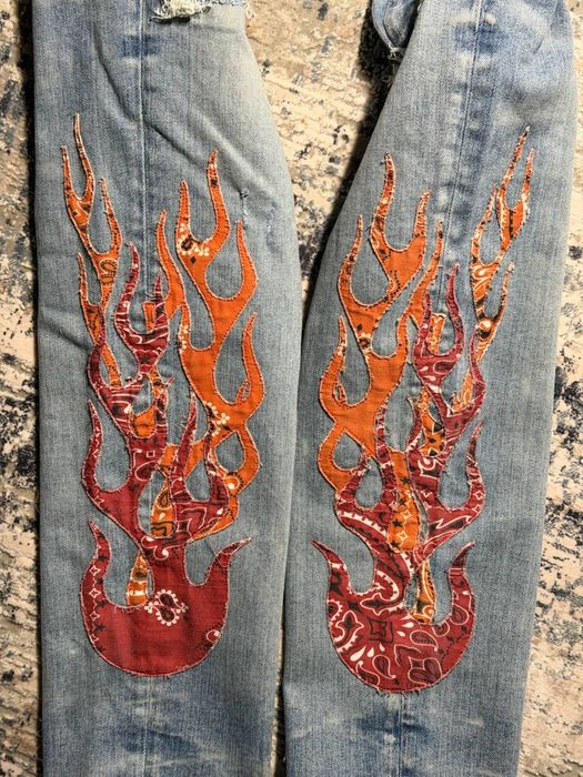 amiri flame jeans rare legit