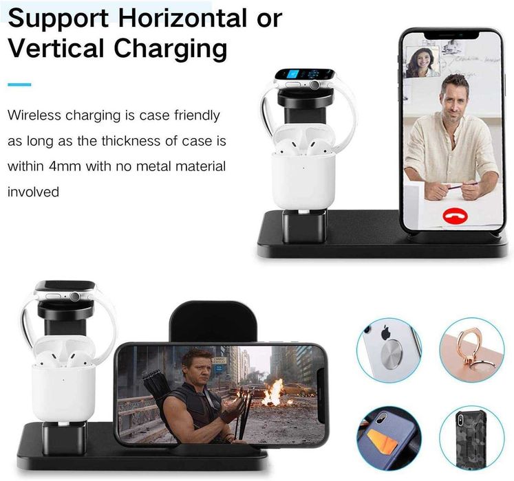 MNBVC ładowarka indukcyjna 3w1 iPhone Watch 10W