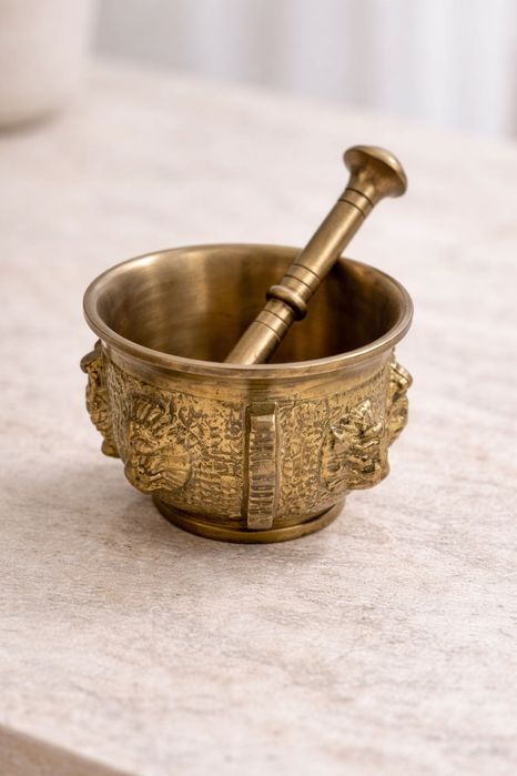 6 Almofarizes em Latão com Pilão – Vintage