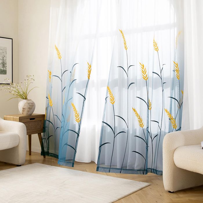 Voile Curtain Panels - Sheer Grommet - 225x140cm White 2pc