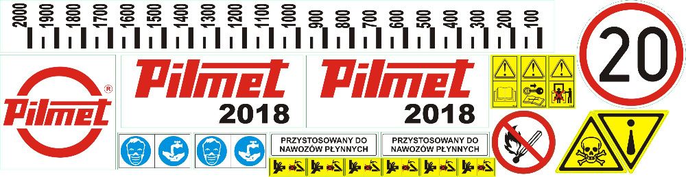 Naklejki Pilmet 1015 Europa 2018 Termit 415 opryskiwacz 615 815