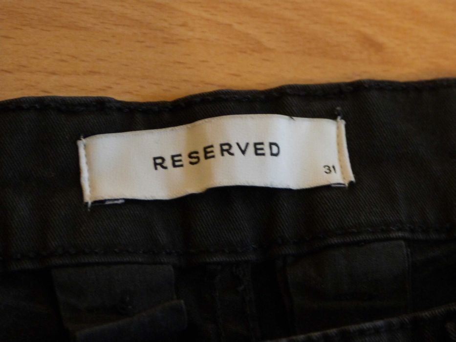 czarne spodnie reserved, rozmiar 31