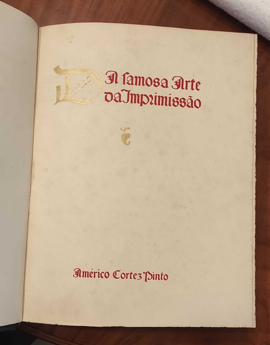 Da Famosa Arte da Impressão. Américo Cortez Pinto