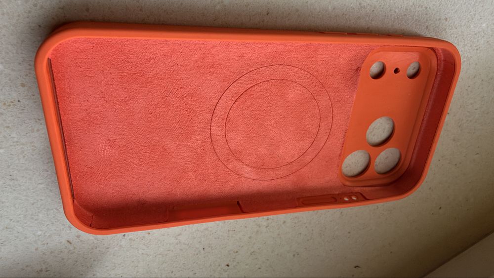 Etui iPhone 17 Pro Max pomaranczowy zielony