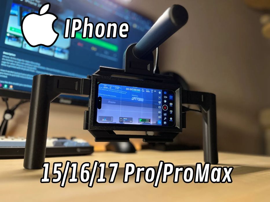 Gaiola para Gravação de Vídeo iPhone 15/16/17 Pro