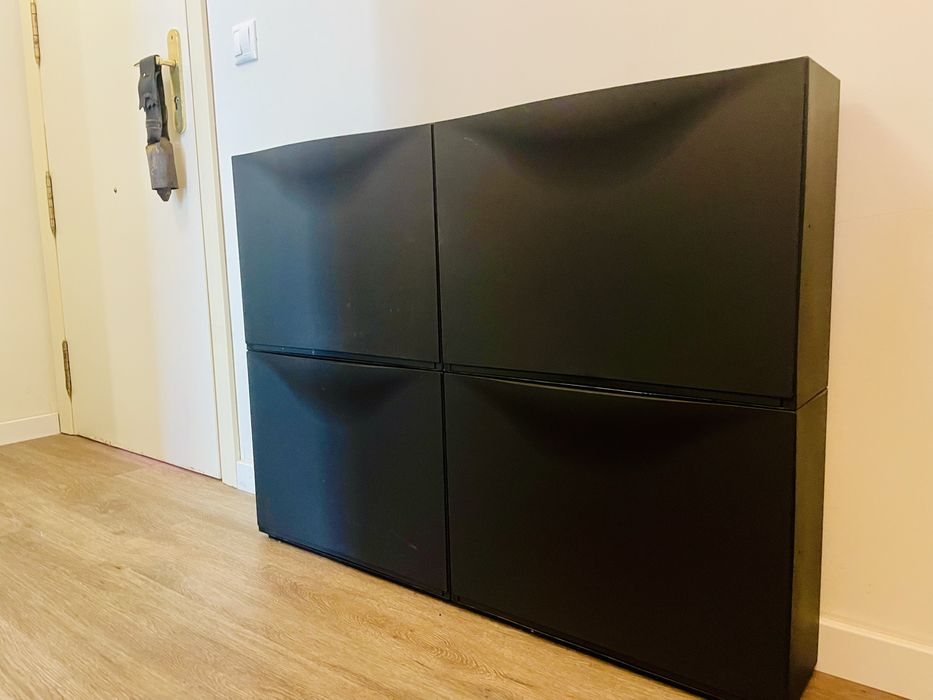 Conjunto de 4 Sapateiras IKEA TRONES – Preto