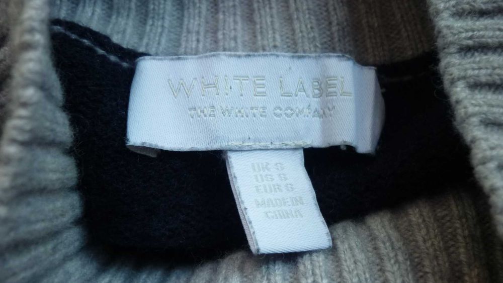 White Label- damski sweter wełna-kaszmir  r; S/M