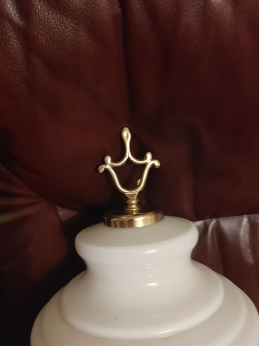 Piekna mosiężne lampa. Gabinet.. Salon. Wintage. Dwie male żarowki