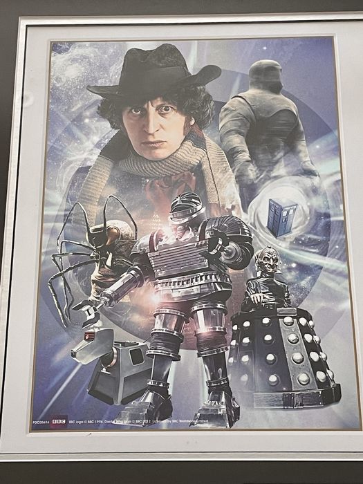 Poster Dr. Who autografado