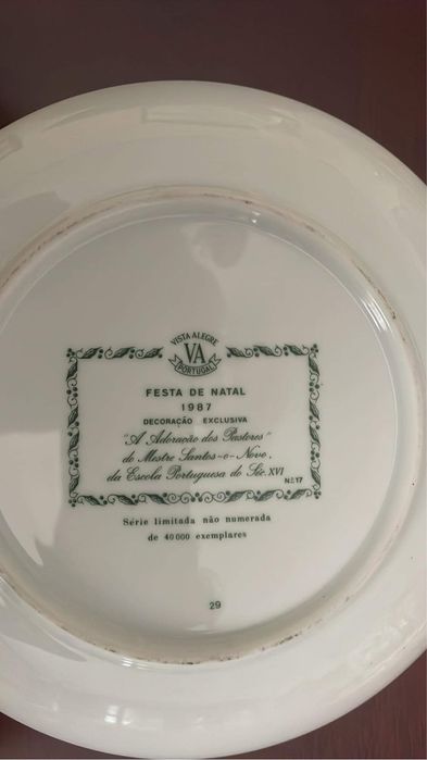 Pratos da Vista Alegre