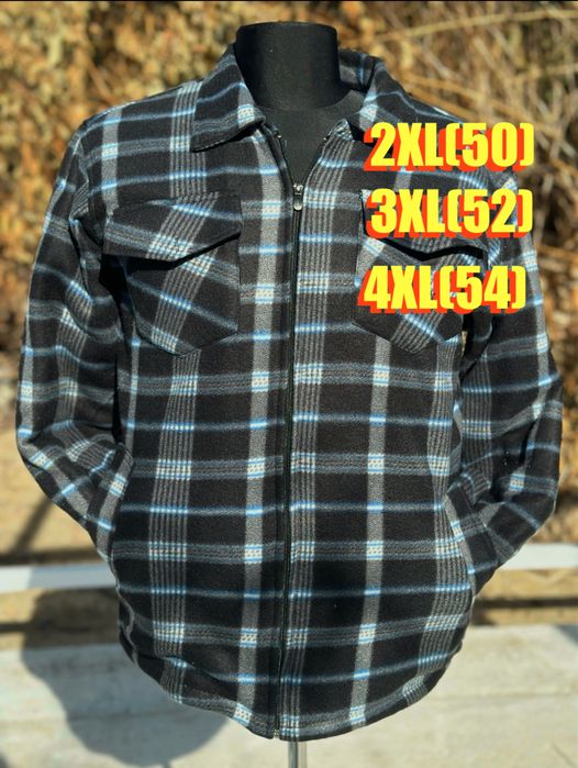 Тепла рубашка на хутрі тепла кофта на меху 48 50 52 54 56