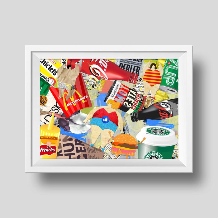 Ilustração “Fast and fat” - 70x50 cm