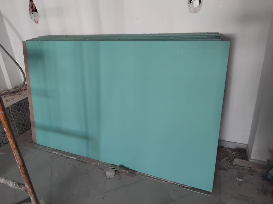 35 Placas de Pladur Verde Hidrófugo – 2,50 m – Restante de Obra