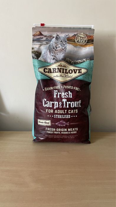 Carnilove Fresh Carp Trout 6кг,корм для дорослих котів карп форель