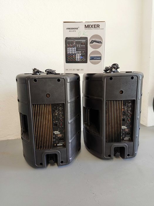 Colunas Amplificadas/Mesa som USB Bluetooth