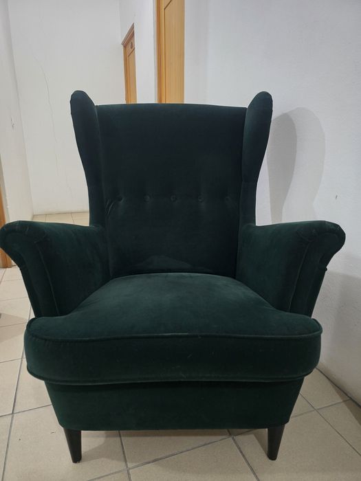 Poltrona - Cadeirão de Veludo - Verde IKEA