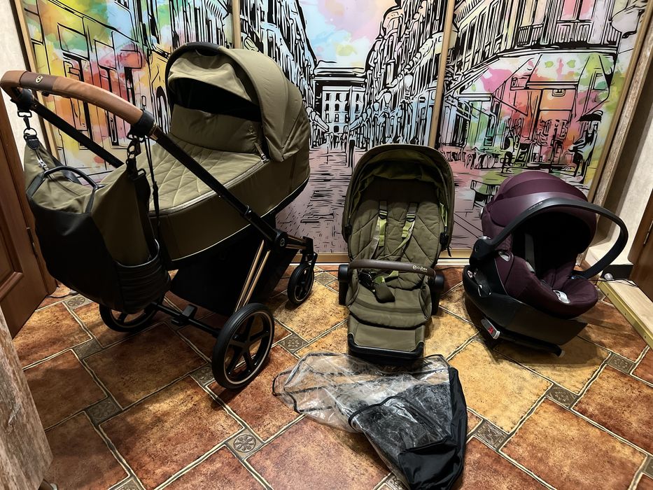 Коляска Cybex Priam 3в1 дитячій візок повний комплект