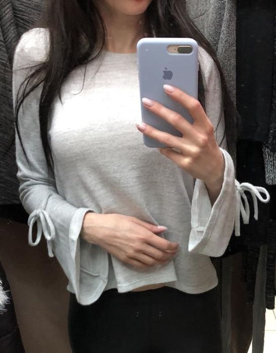 Светло-серая женская кофта only