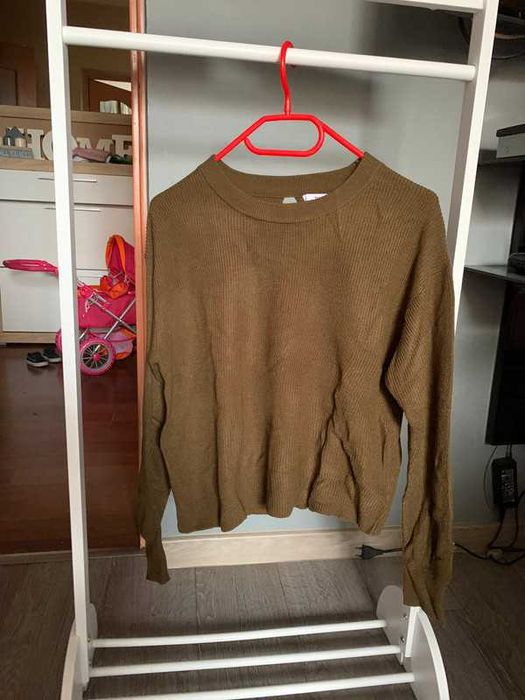 sweter mango khaki