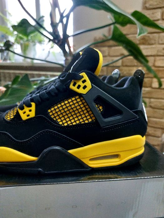 Damskie Buty Retro Air Jordan 4 Yellow Thunder