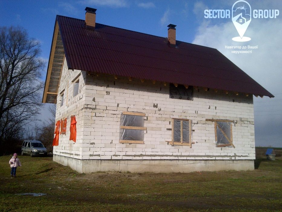 Вороньків. Коробка з дахом, 25 соток. Будпаспорт.