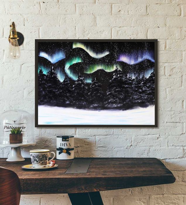 Zorza Polarna, obraz 70x50x2 cm