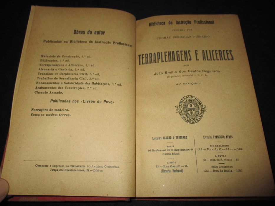Livro Terraplenagens e Alicerces Biblioteca Instrução Profissional