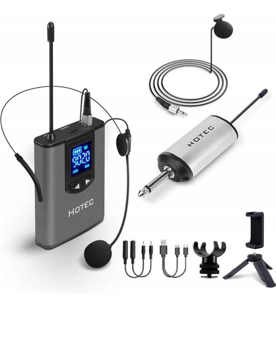 Bezprzewodowy zestaw słuchawkowy HOTEC UHF