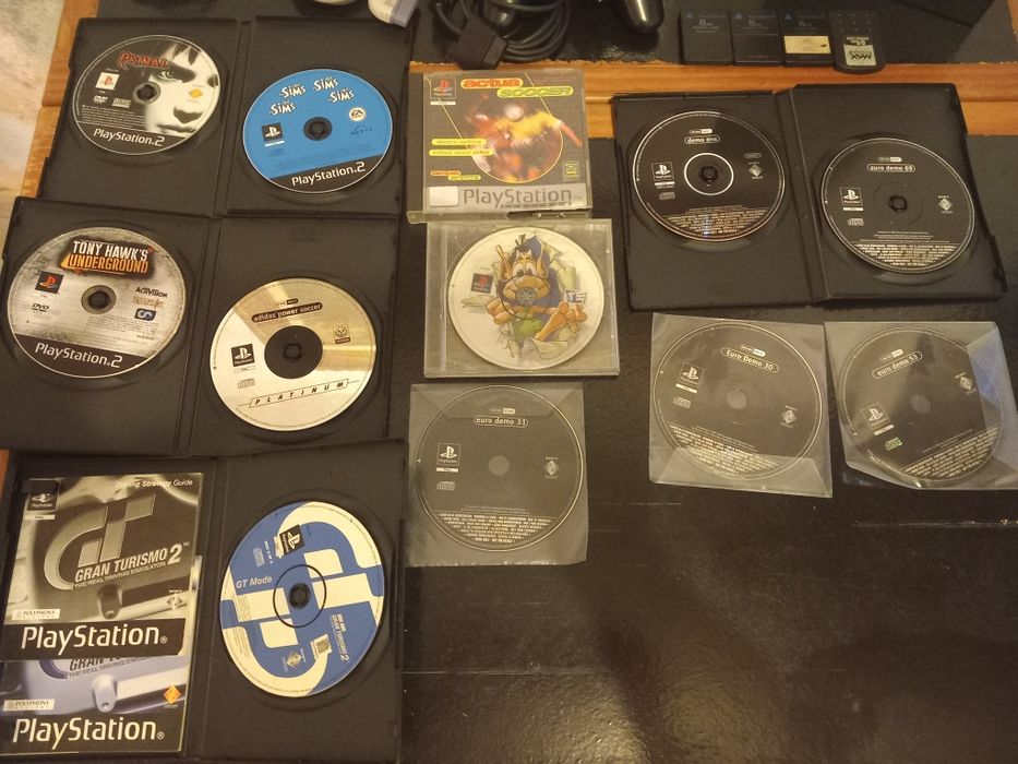 PlayStation 2 Console + Controllers + Games + Memory Cards64354198683651122