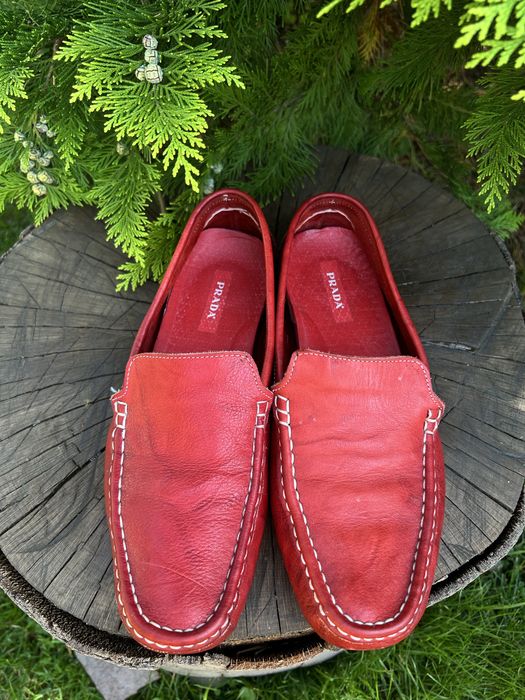 Шкіряні туфлі мокасини лофери Prada 40 - 41