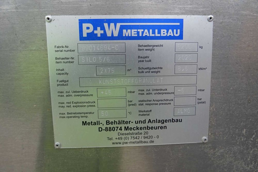 Silos 75 m3 wys. 18m. Nowy nieużywany