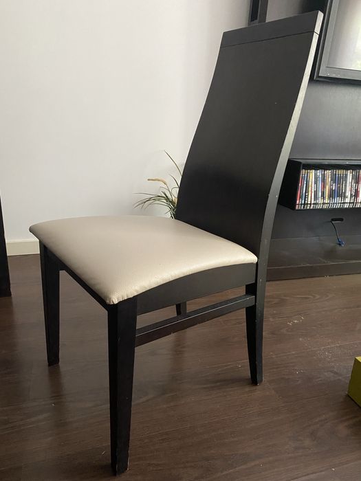 Mesa Jantar Wengue tampo Vidro antarte + 4 cadeiras