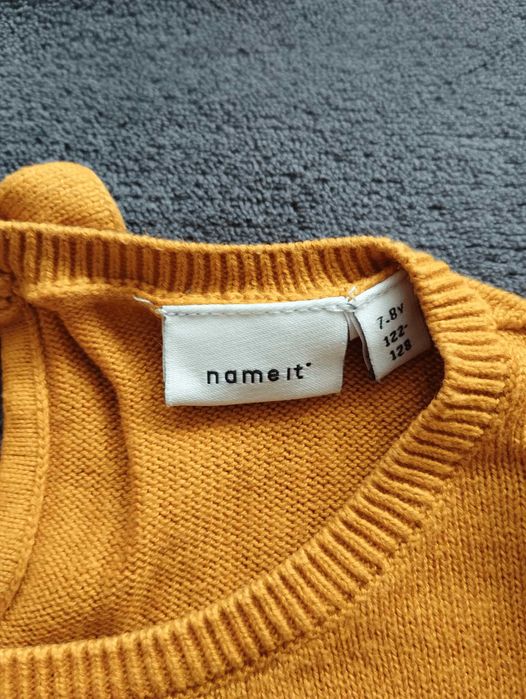 Uroczy, cienki, sweterek, długim rękawem, name it, roz. 122-128 cm