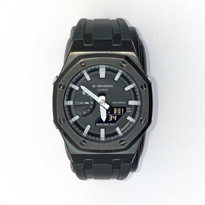 Spersonalizowany Casioak Czarny Casio G-SHOCK Białe Akcenty