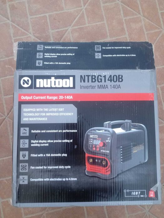 Máquina de Soldar Nutool Inverter 140A + Máscara + Elétrodos – Quase Nova