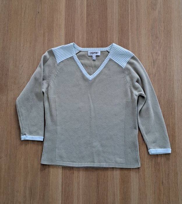 Esprit damski sweter w serek z rękawem 3/4 S