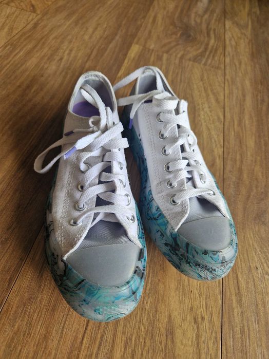 Trampki Converse r. 37 biało-szaro-turkusowe Białe Turkusowe