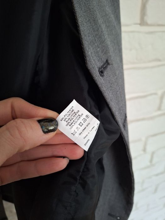 River Island Garniturowa Elegancka Męska Kamizelka Wiskoza