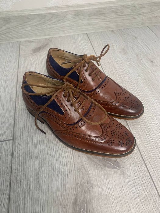 Туфли броги кожаные детские GOOR Оксфорды 29-30 размер