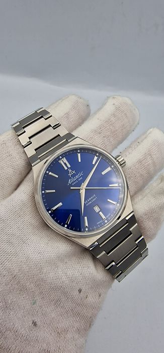 Atlantic Seawave Navy Blue  - szafir - Swiss Made - 40 mm