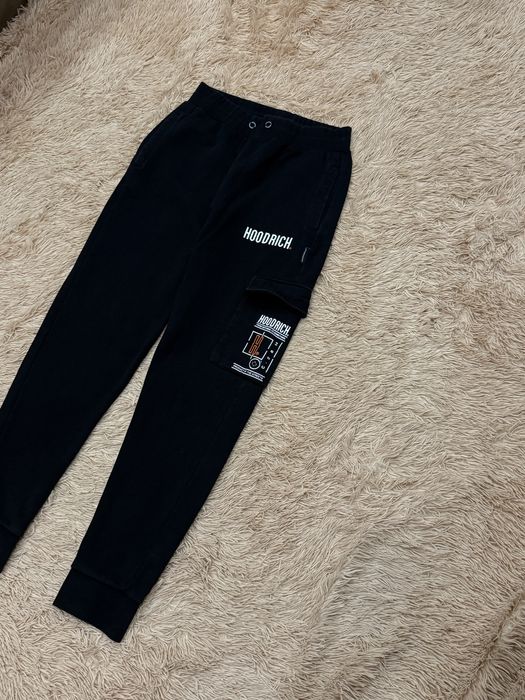 Чёрные спортивные штаны hoodrich худрич оригинал big logo m