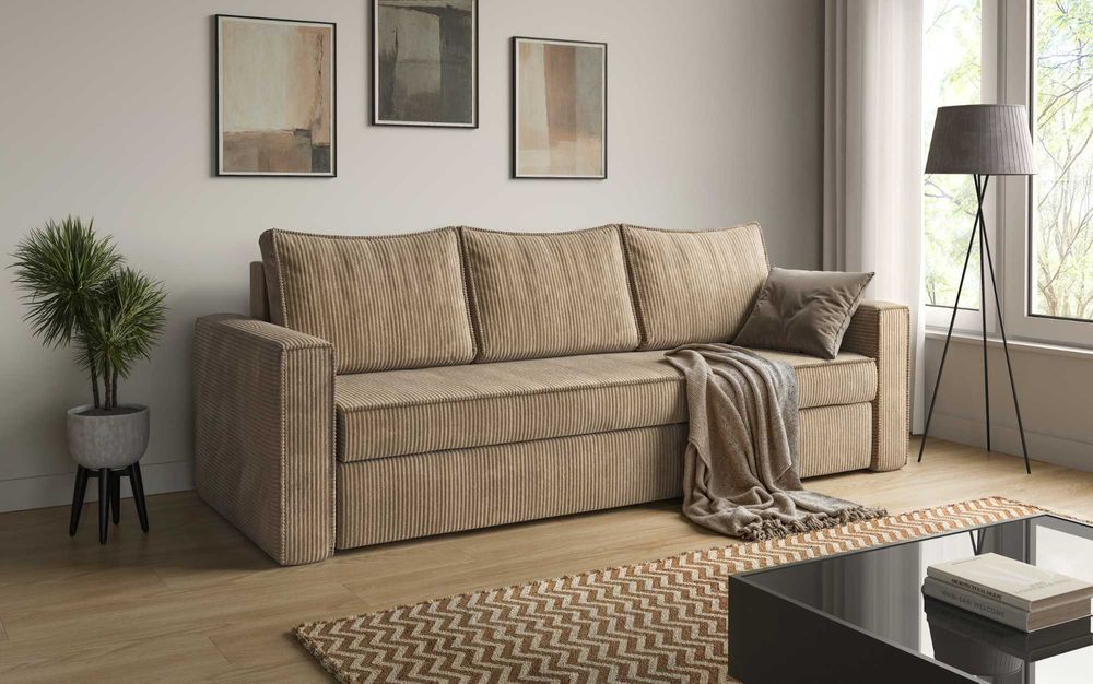 Kanapa Sofia. Wersalka, łóżko, sofa sztruksowa. Szybka dostawa!