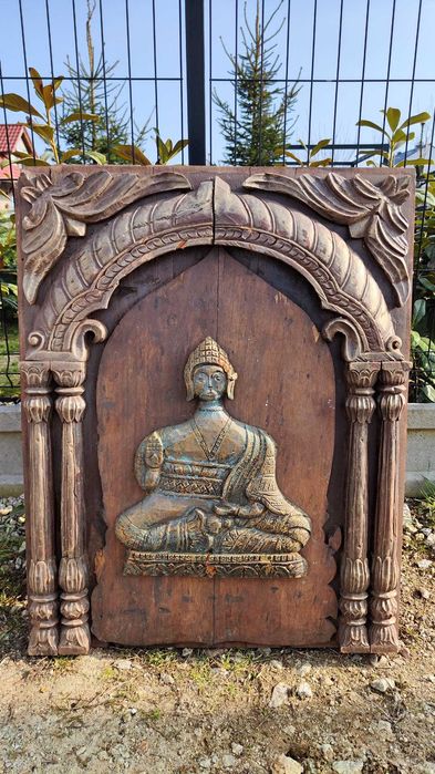 Panele dekoracyjne, indyjskie, drewniane, płaskorzeźby