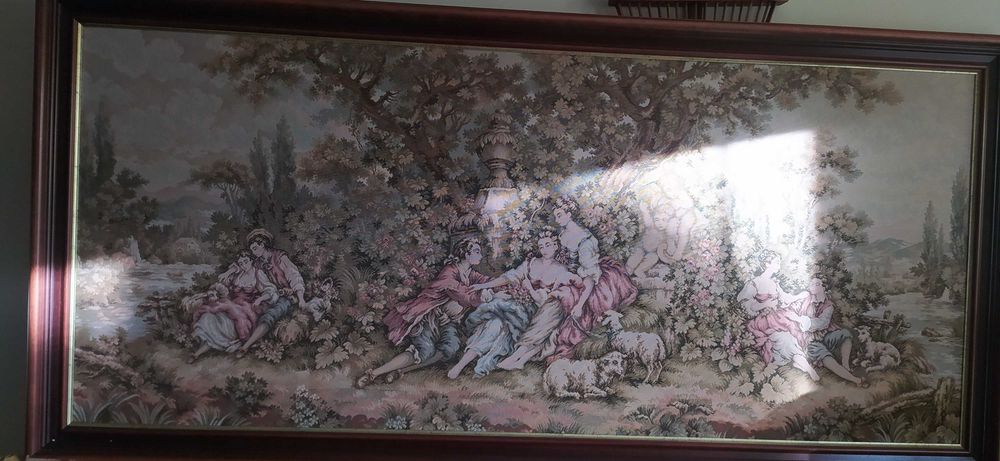 Quadro em tecido antigo